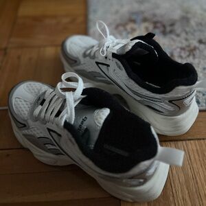 Reebok Charger White and Black Sneakers